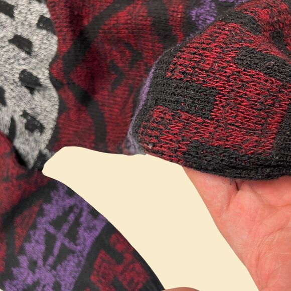 1980s L abstract crewneck sweater by Campus, size L crewneck vintage sweater - Picture 3 of 5